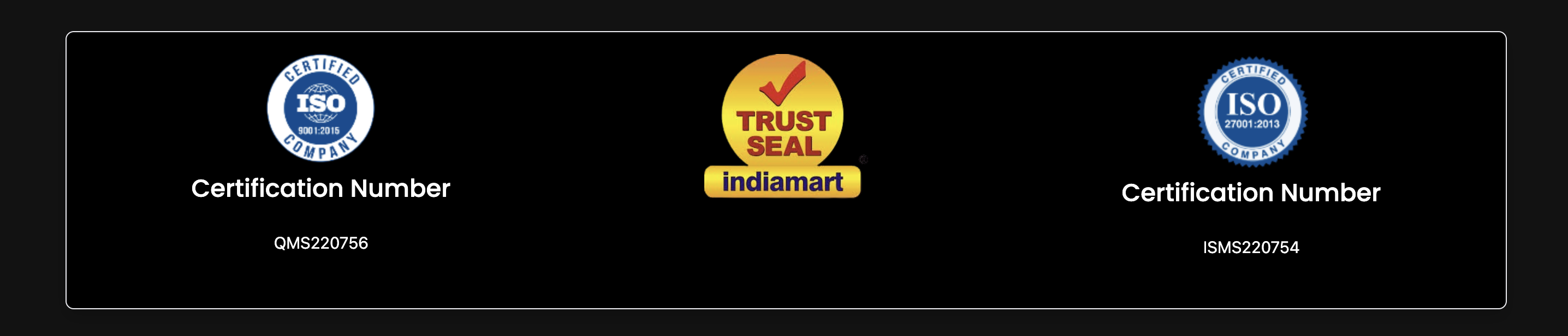 Scriza Certification - ISO Certified Company