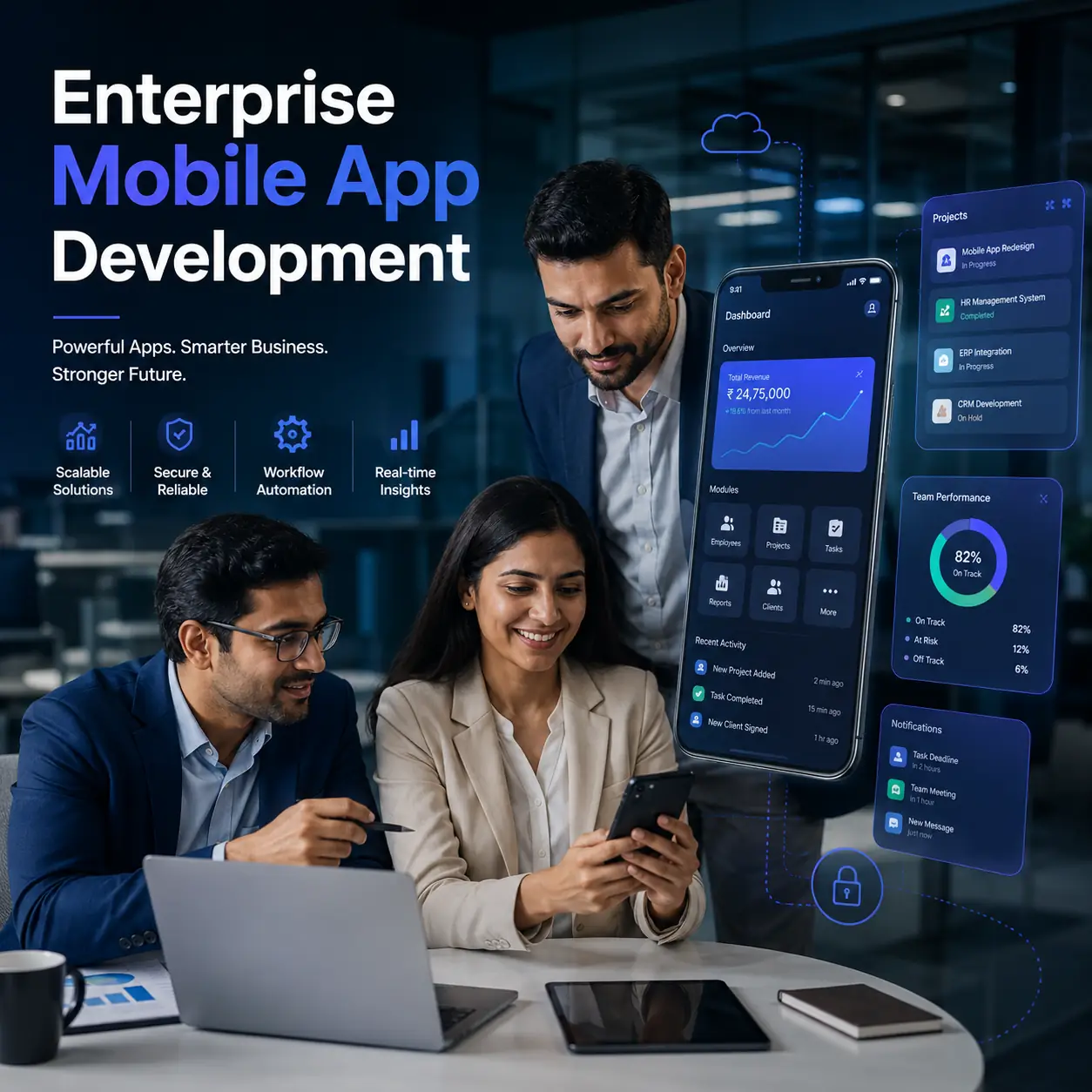 Mobile app development services in India for Android and iOS applications