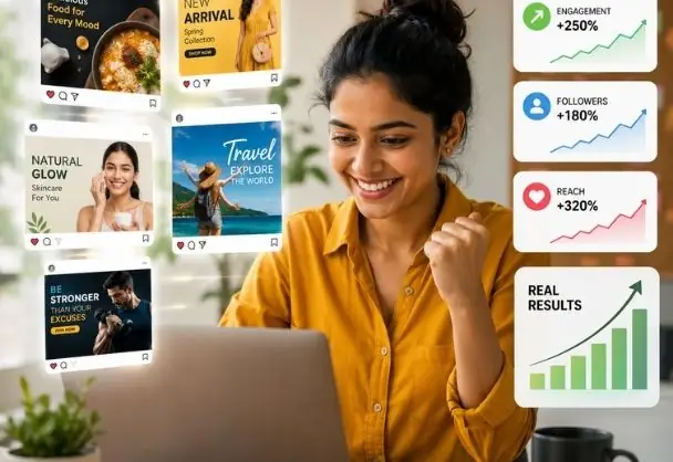 Professional social media creative services in India