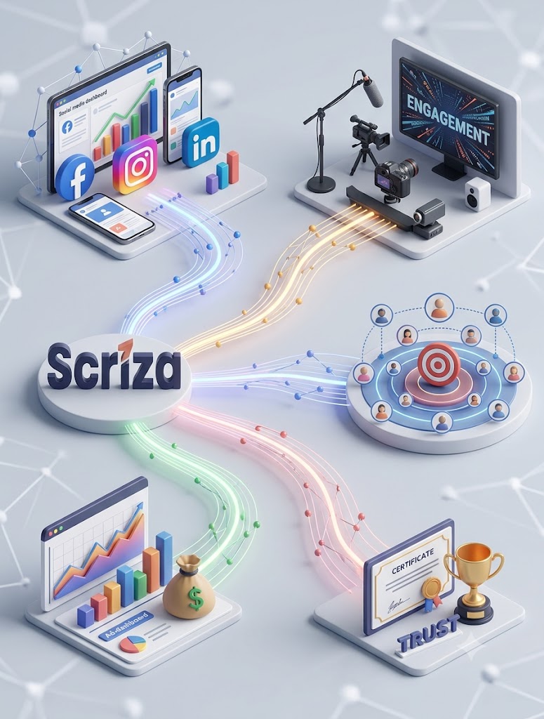 Social Media Marketing (SMM) illustration